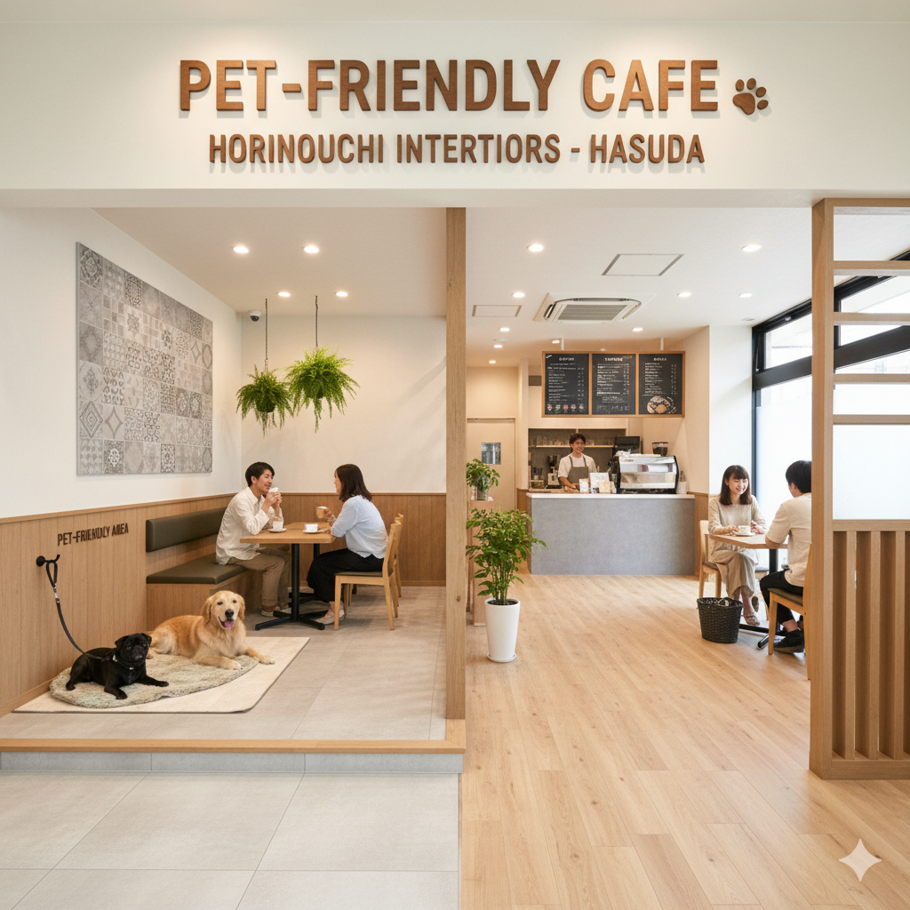 ペット同伴OKのカフェ内装｜お客様もペットも快適に過ごせる空間づくり